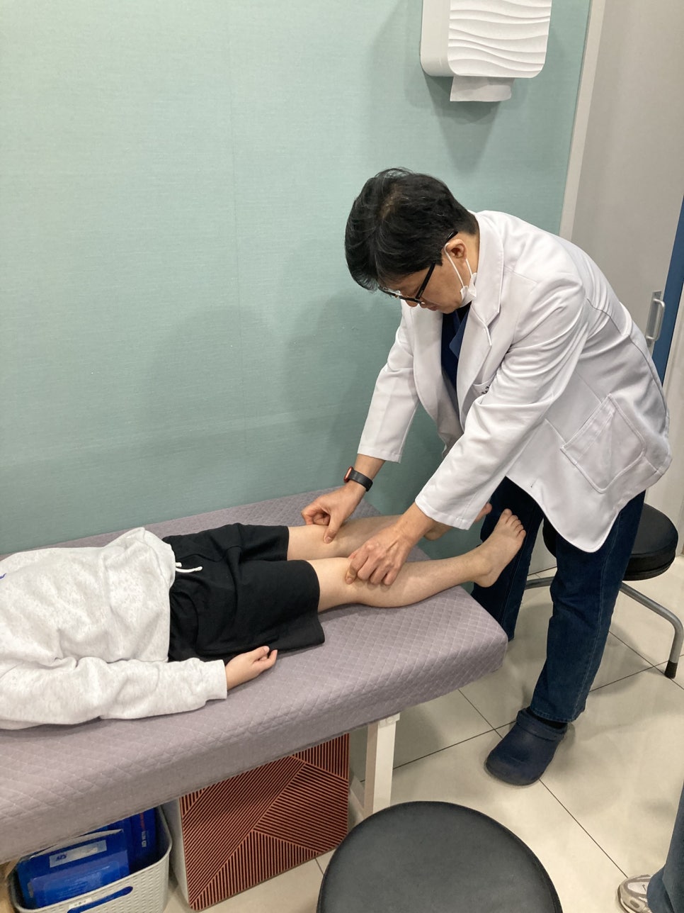 소아평발 검사 모습